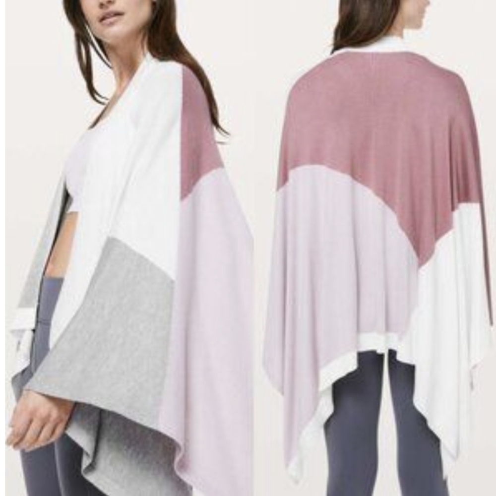 Lululemon Silk Blend Hatha Multicolor Shawl Poncho O/S
